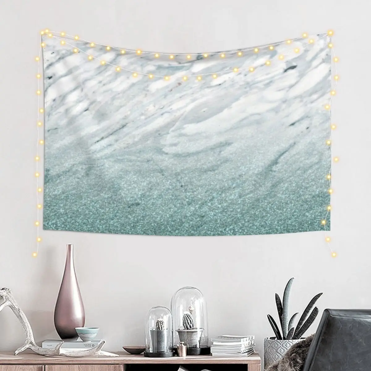 

Calacatta Verde glitter gradient Tapestry Wall Carpet Decoration For Rooms Luxury Living Room Decoration Tapestry