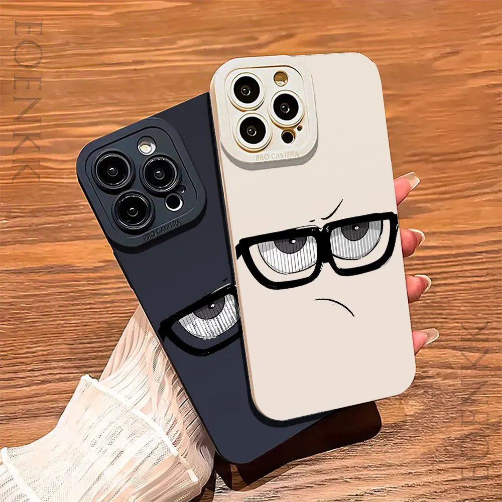 Funny Eyes Painted Case For iPhone 14 Cases Cover For iPhone 11 13 14 15 Pro Max 13 13Pro 16 XS Max XR X 7 8 Plus SE 2020 Cases