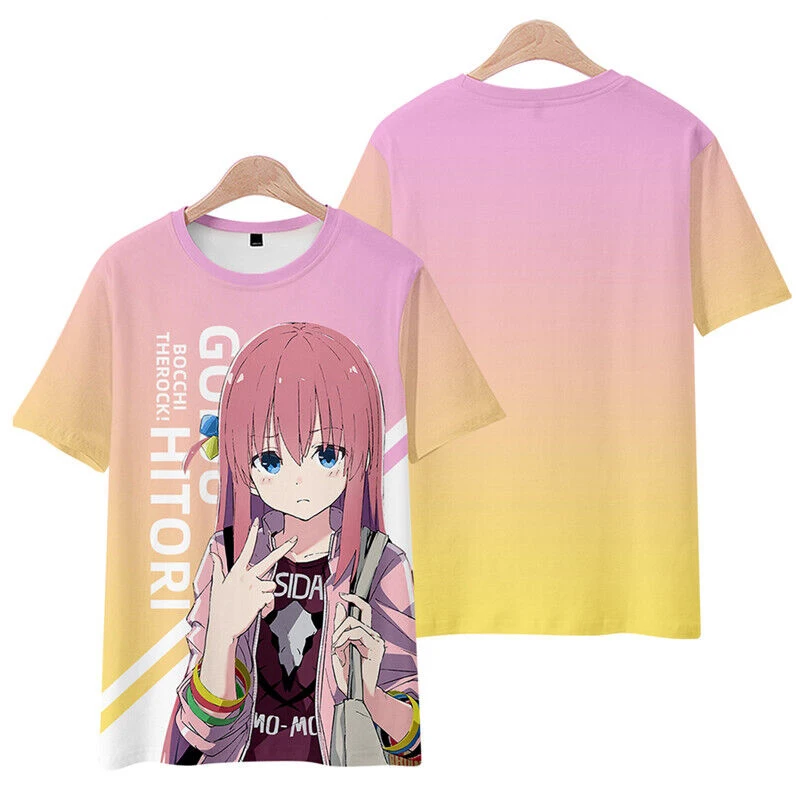 男性と女性のためのファッショナブルなTシャツ,マンガプリントボチ,アニメ,ゴッホ,アロイ,3Dプリント,原宿,ストリートウェア