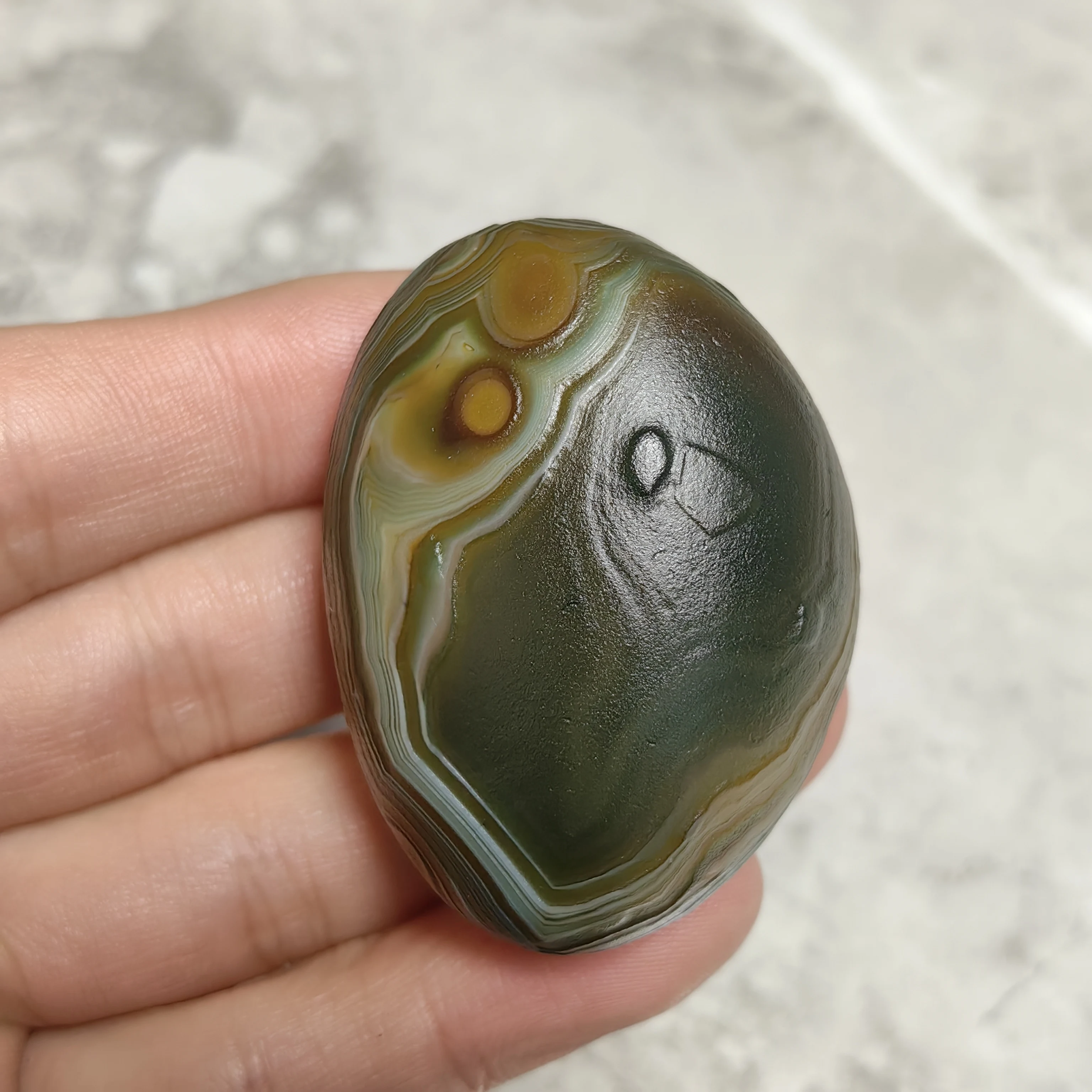 Natural Sardonyx Agate Alxa Gobi Eye Mineral Specimen Energy Crystal Chakra Reiki Healing Stone Garden Decor Gift - view 2