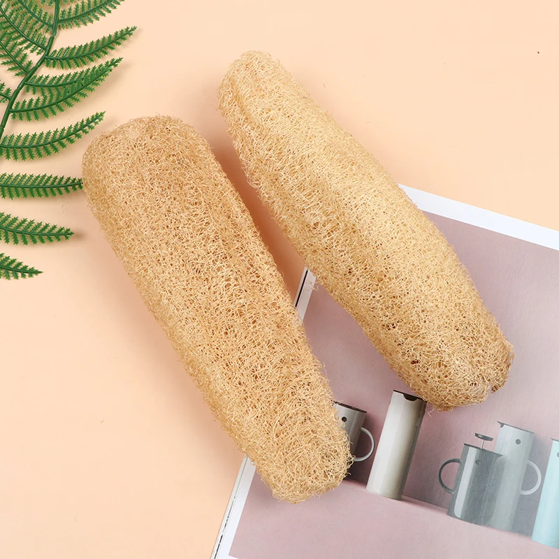 Full Loofah Natural Exfoliating Biodegradable Loofah Sponge Cellulose Natural Shower Sponge Scrubber For Kitchen Bathroom