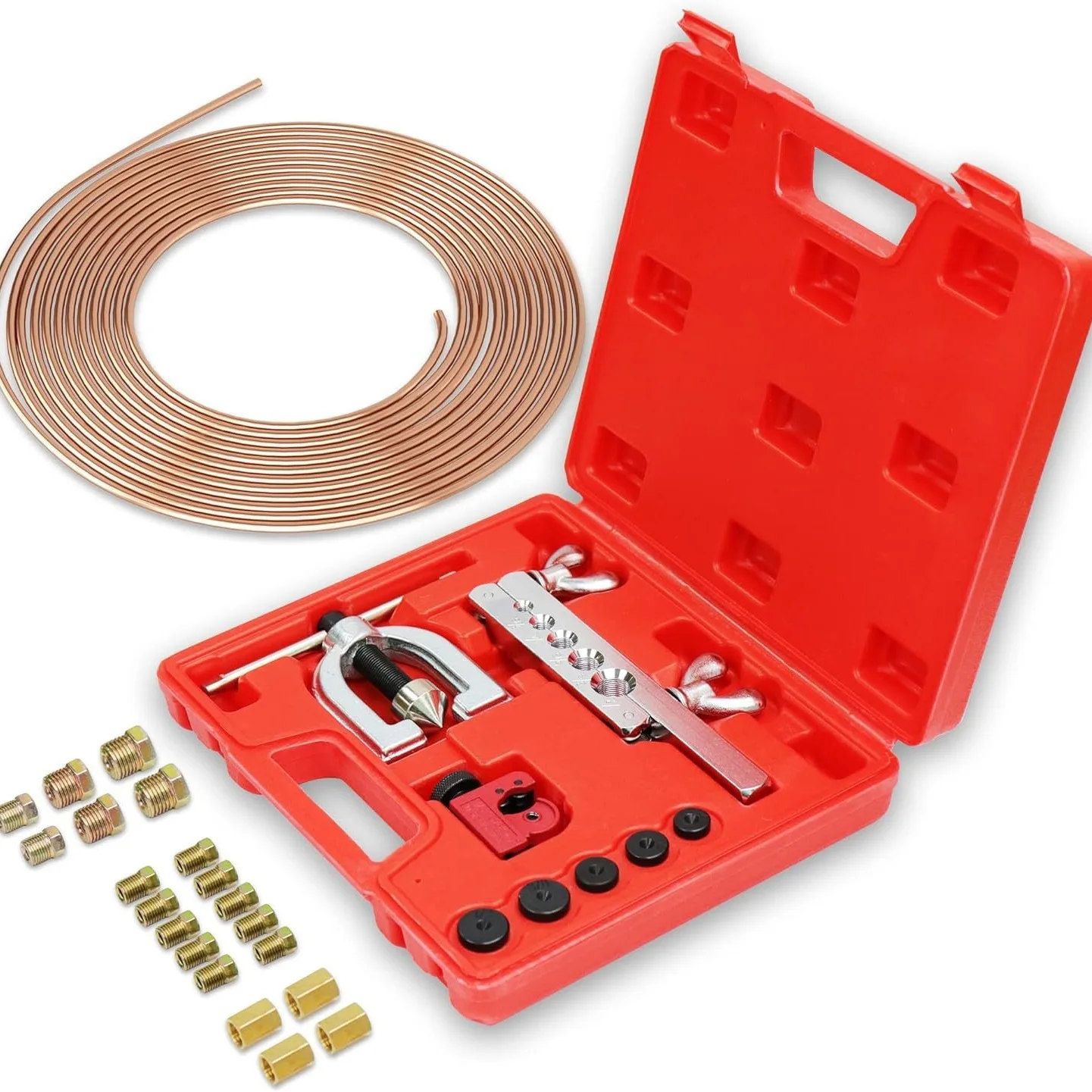 3/16 Brake Line Kit 25FT Auto Tube Repair Set Tube Flaring Expander Tool