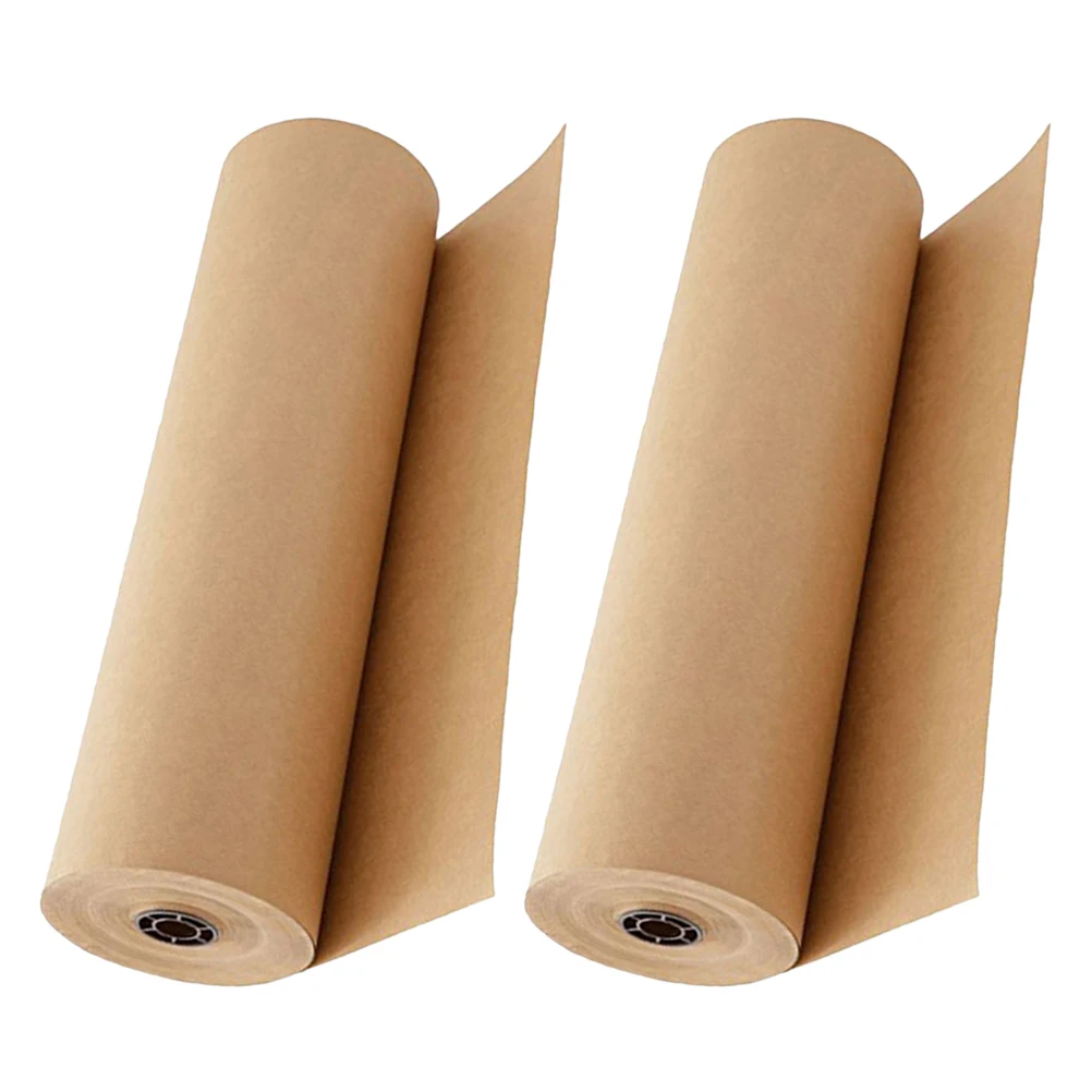 

2pcs 2 Rolls Kraft Paper Roll Gift Wrapping Paper For Birthday Festival Packaging Craft Diy Decoration Flower Tea Packing Sheet