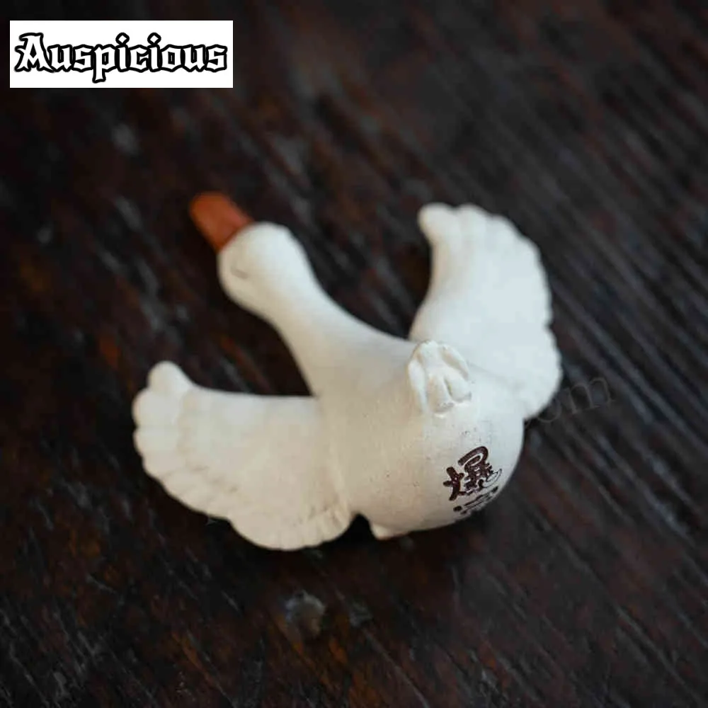 Chinese Yixing Yellow Duck Sculpture Purple Clay White Goose Tea Pet Ornament Handmade Tea Figurine Craft Decoration Accessories - view 6