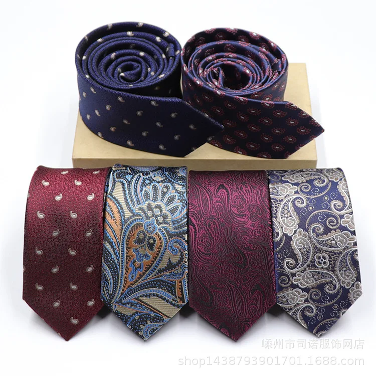 

Tie tie 6cm casual men's formal attire professional business wedding tie polyester jacquard in stock