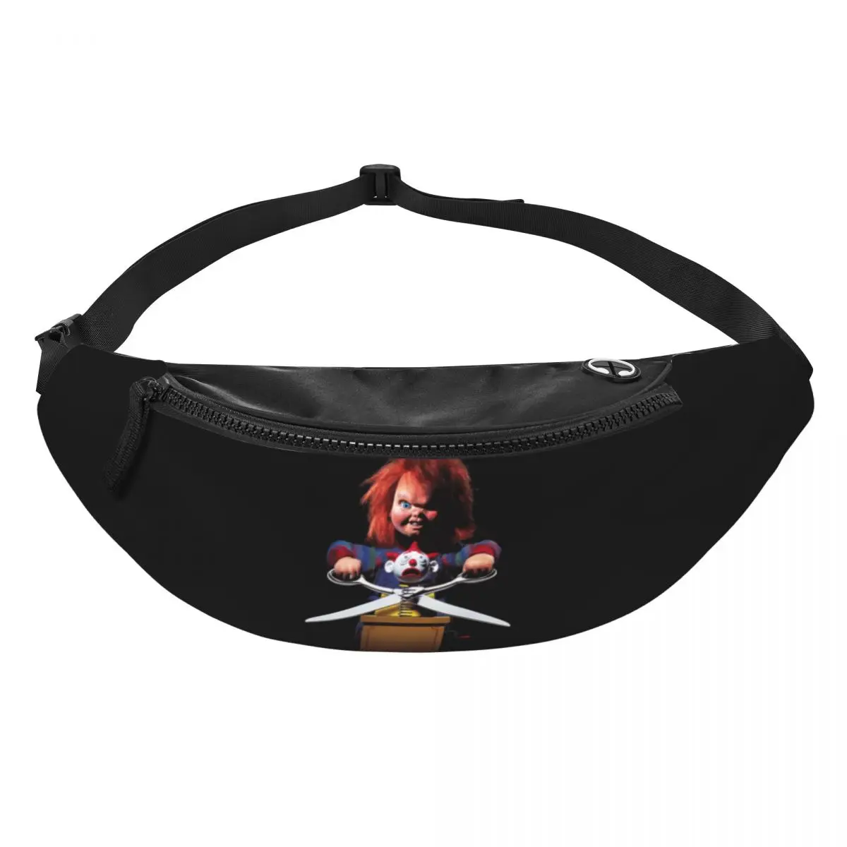 Horror Killer Chucky Fanny Pack para Homens Mulheres Cool Child's Play Filme Crossbody Cintura Bag Ciclismo Camping Telefone Money Pouch