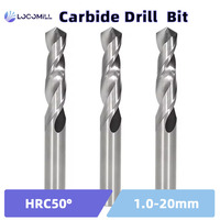 LOCO Tungsten Carbide Drills HRC50° Flute Metal Drill Bits For Hard Metalworking CNC Lathe Steel Drilling Tool 0.5-20.0mm