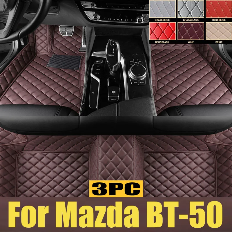 3D TPE LHD BT50 Polymères De Voiture Pour Mazda BT-50 2015-2020 Car Floor Liner escalFoot Pad Tapis Polymères 4x4 514 up tronc virus