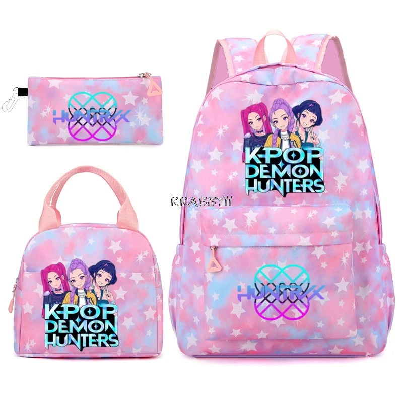 Rumi Mira Zoey Students Backpack School Bag Sets Lunch Bag Pencil Pouch Kid's Teens Popular Candy Color Backpack