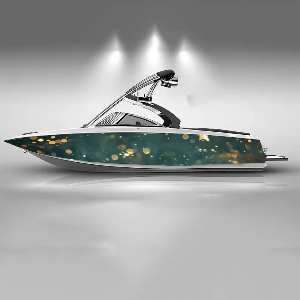 Sparkling Stars in The Sky Beautiful Charming Boat Sticker Vinyl Ship Pontoon Deck Boat Fishing Decorative Pontoon Boats Decal
