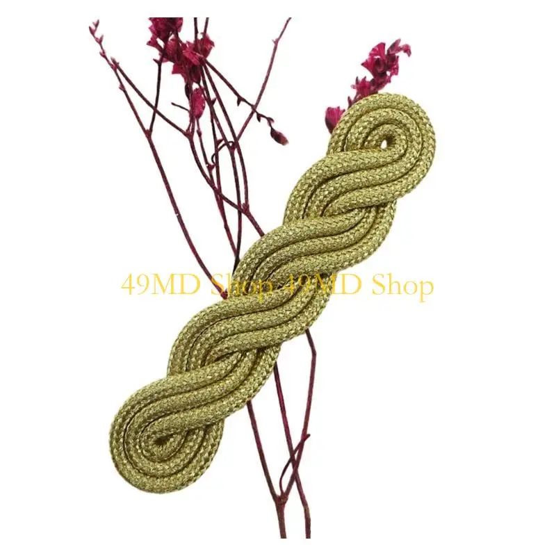 

49MD Weaving Knot Buttons Chinese Hanfu Sweater Shirt Gold Wire Sewing Supplies
