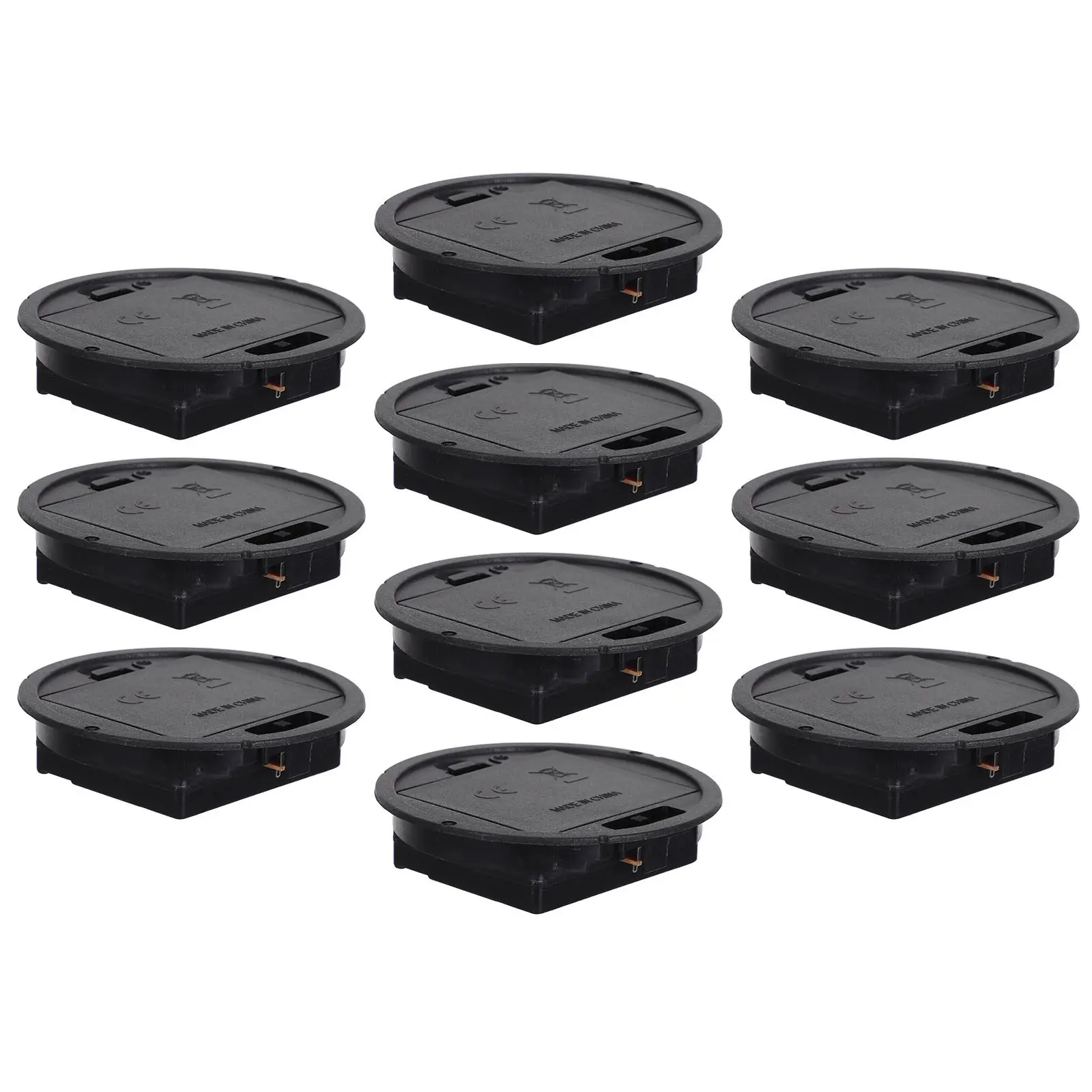 10Pcs Battery Box Cover 3-Slot Battery Holder Organizer on Off Button Design for DIY Craft Holiday Decoration LED Light Projects