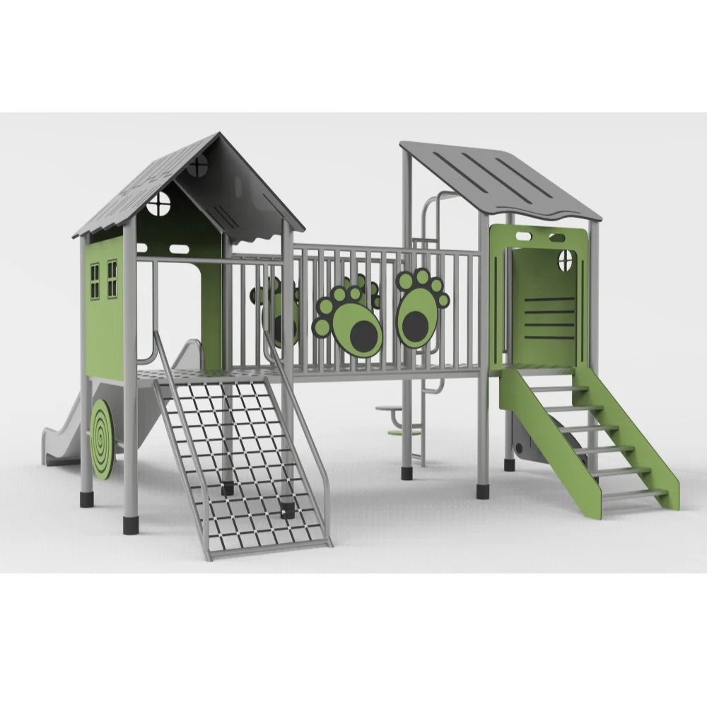 معدات ملعب خارجية عالية الجودة للأطفال من الفولاذ المقاوم للصدأ منطقة لعب للأطفال #1