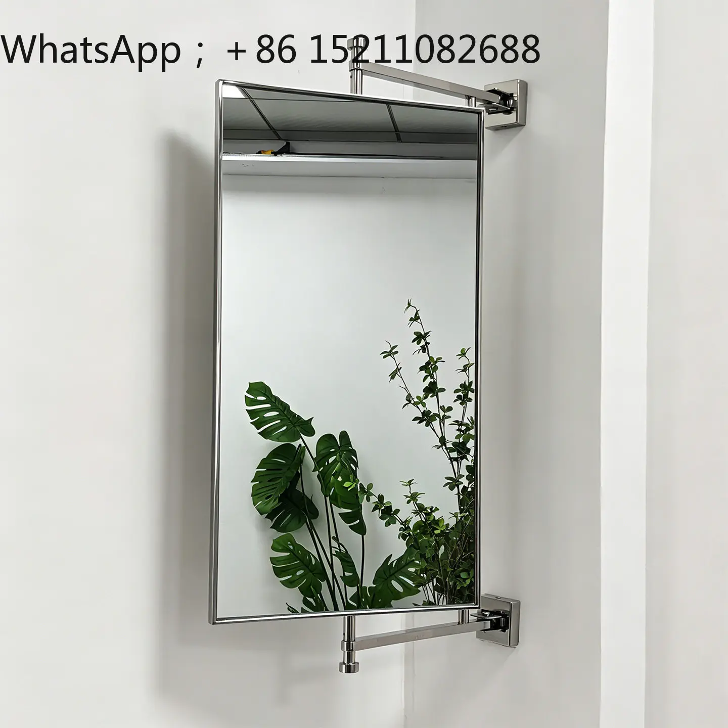 LLY light luxury retractable folding mirror bathroom bathroom mirror wall hanging high definition makeup and beauty mirror