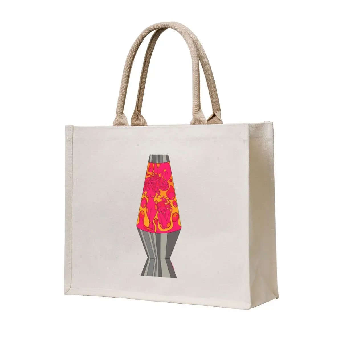 

Lava lamp lady pink yellow Tote Bag Large bags for women large size bags bag for beach