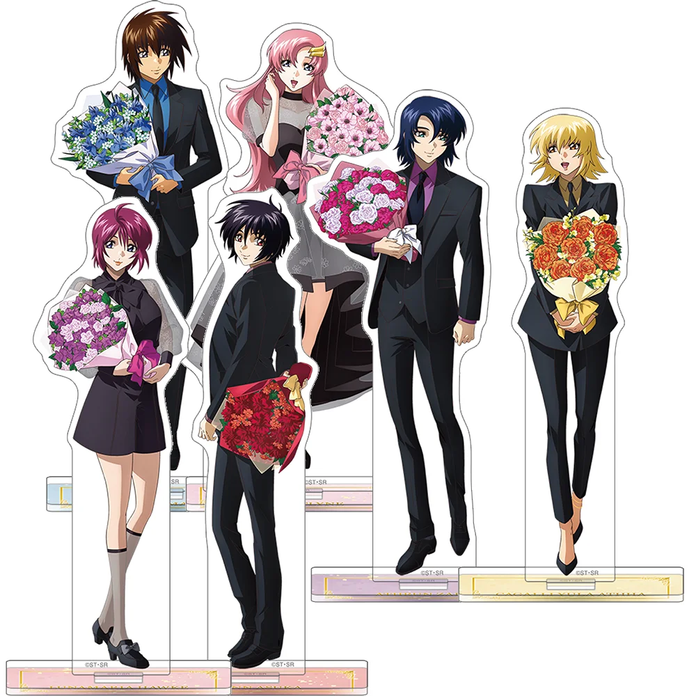 Traje móvil Gundam SEED Kira Yamato Lacus Clyne Athrun Zala Cagalli Yula Athha Yzal Jule soporte acrílico decoración de escritorio productos de anime