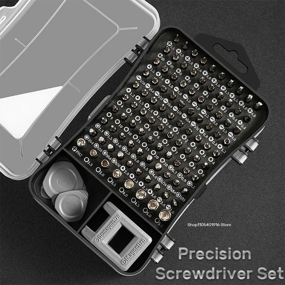 

Набор отверток 115/122 в 1 с магнитными насадками Torx и Phillips, с электрическим съемником, для ремонта телефонов и ПК