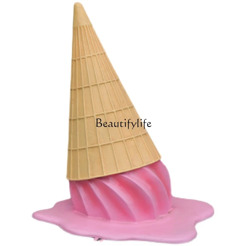 

Simulation Dessert Ice Cream Ice Cream Sculpture FRP Decoration Model Shopping Mall Decorations