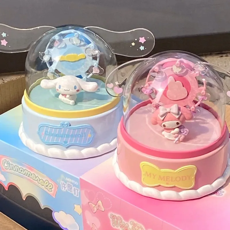 Cinnamoroll My Melody Sanrio Kawaii Cartoon Cute Heartwarming Ferris Wheel Wishing Light Anime Plush Toys Birthday Gift For Girl