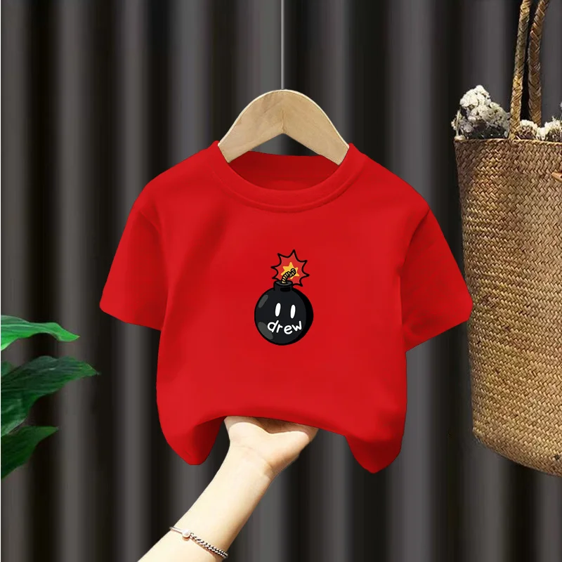 Sports and leisure children's short-sleeved T-shirt popular digital printing round neck short-sleeved cartoon animation top