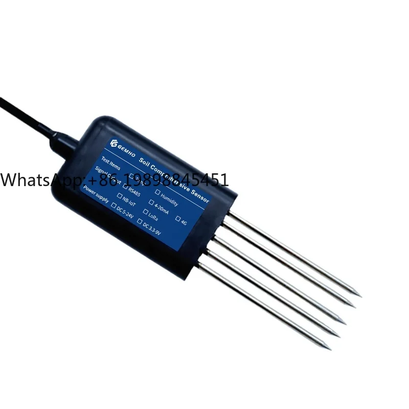 

RS485 4-20mA Wireless Soil Temperature Humidity Moisture Conductivity PH NPK 7 in 1 Sensor for Soil Monitoring