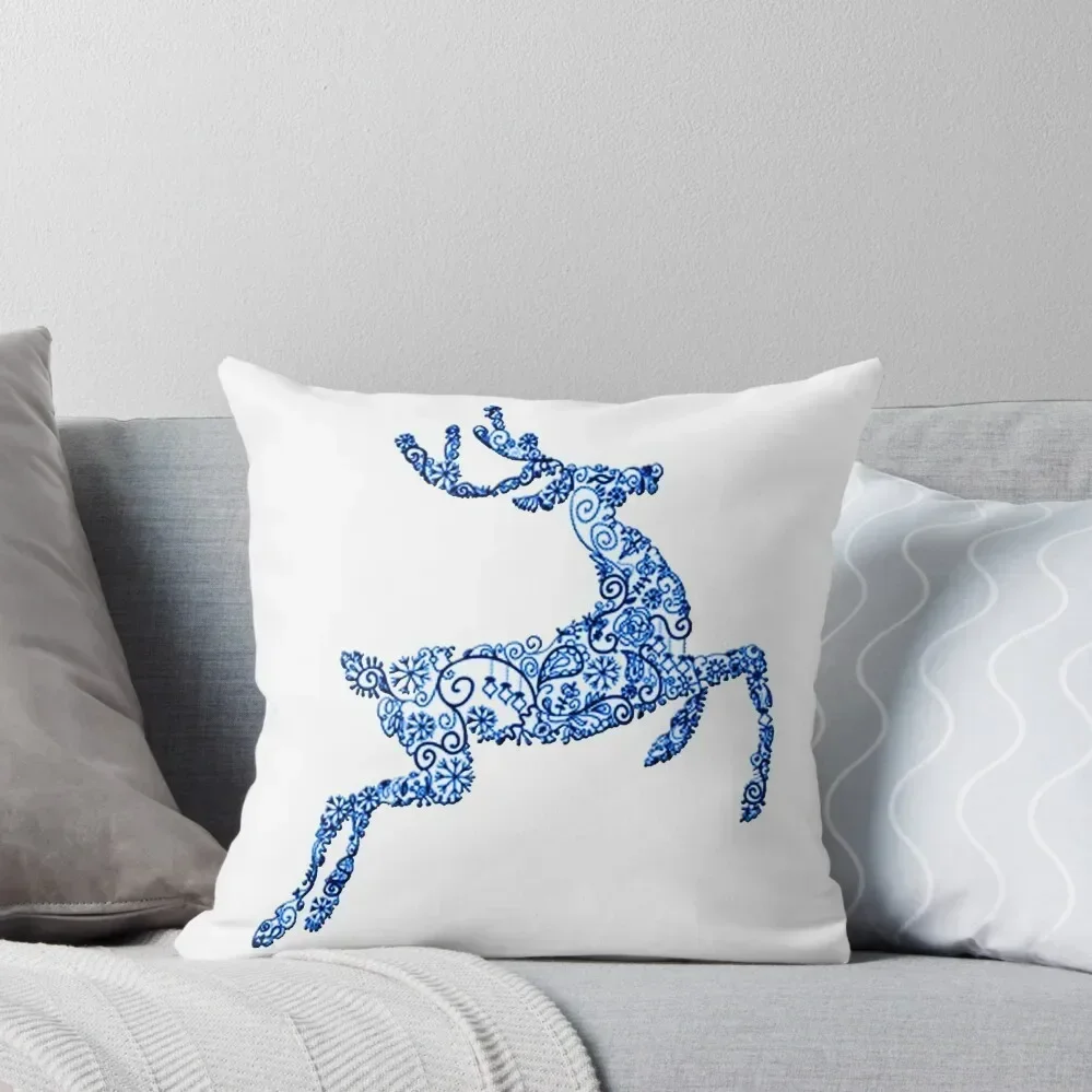 

Decorative Blue Christmas Deer Throw Pillow sleeping pillows Pillow Cases Decorative autumn decoration Covers For Sofas pillow