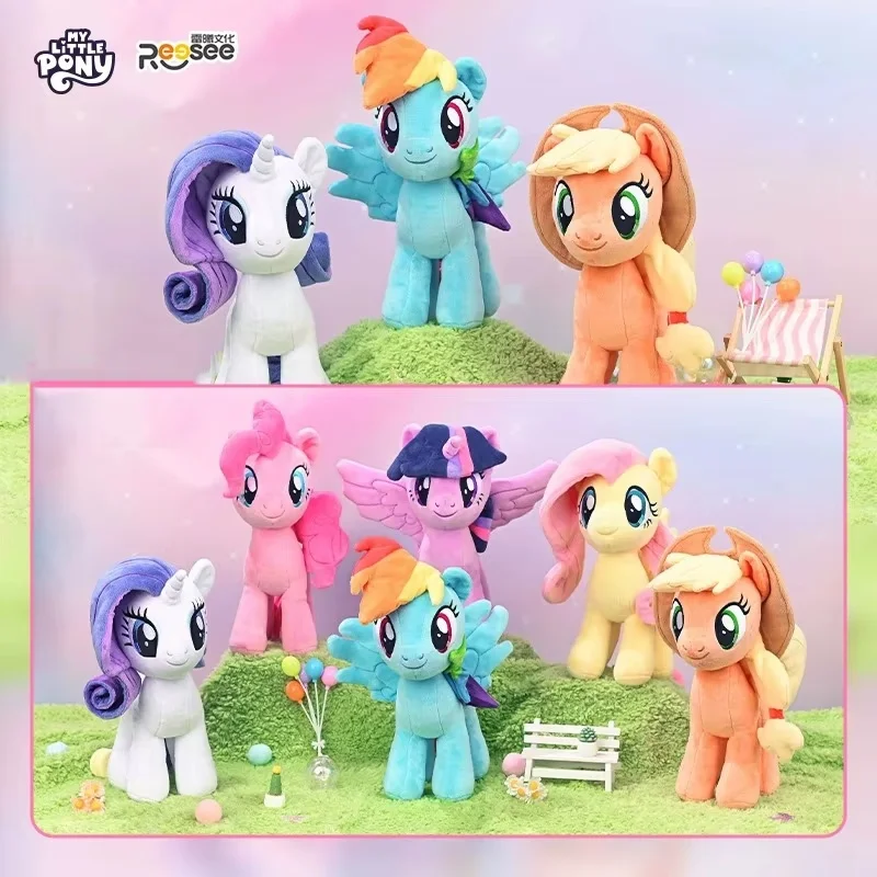 My Little Pony Plush Toy Anime Rainbow Dash Rarity Twilight Sparkle Fluttershy Pinkie Pie Applejack Stuffed Ornament Doll Gift