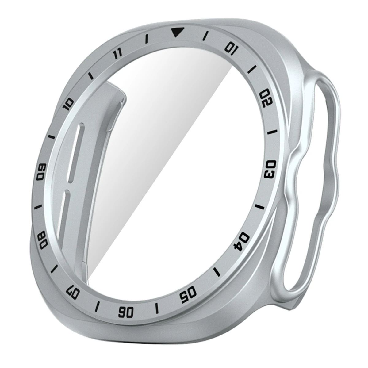 Schutzhülle aus gehärtetem Glas für Samsung Galaxy Watch Ultra 2 47mm, Robuster Stoßfänger-Rahmen für Galaxy Ultra 2 Schutzgehäuse