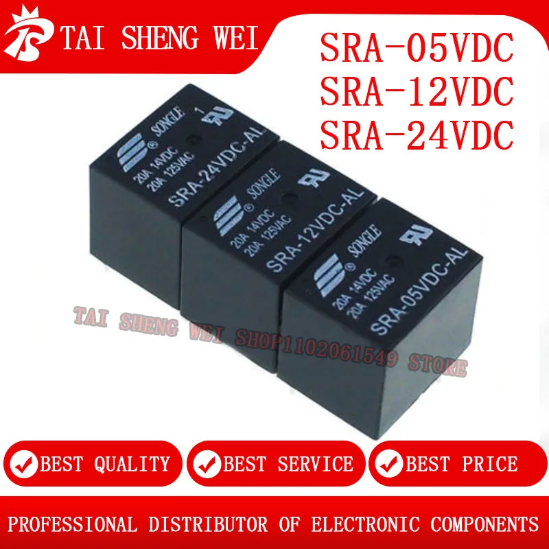 

Power Relays SRA-05VDC-AL SRA-05VDC SRA-12VDC-AL SRA-12VDC SRA- 24VDC-AL 4PIN SRA-05VDC-CL SRA-12VDC-CL SRA-24VDC-CLT74 20A 5Pin