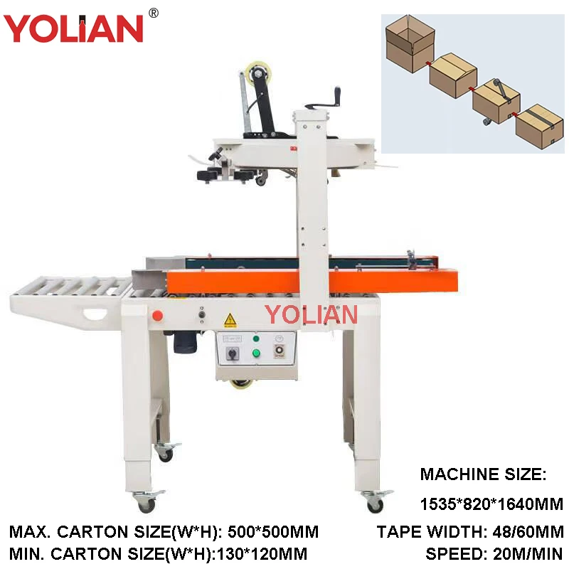 Automatic Carton Case Tape Winding Sealer Side Belts Box Sealing Packing Machine Top And Bottom Multi-Wrapping Packing Machine