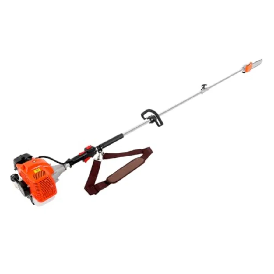 

Gas Powered Pole Saw, 52CC 2-Stroke Engine Chainsaw, 6500RPM Retractable Multi Garden Tool with Extension Bar for String Trimmer