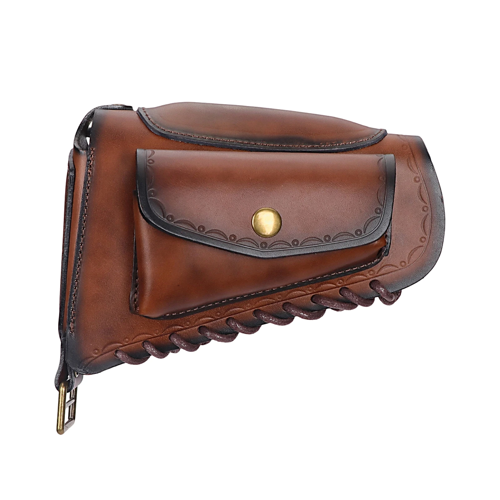 

Кожаный чехол Tourbon для приклада винтовки, плотно прилегающий, защитный, для охотничьей винтовки, с подушкой для щеки, подсумок для патронов, противоударная накладка, коричневый