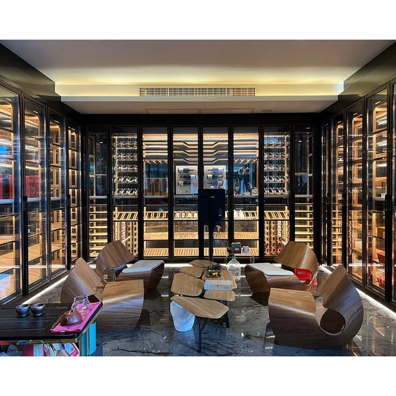 Home Stainless steel constant temperature wine cabinet Customized stainless steel Baijiu cabinet Basement wine cabinet Villa win