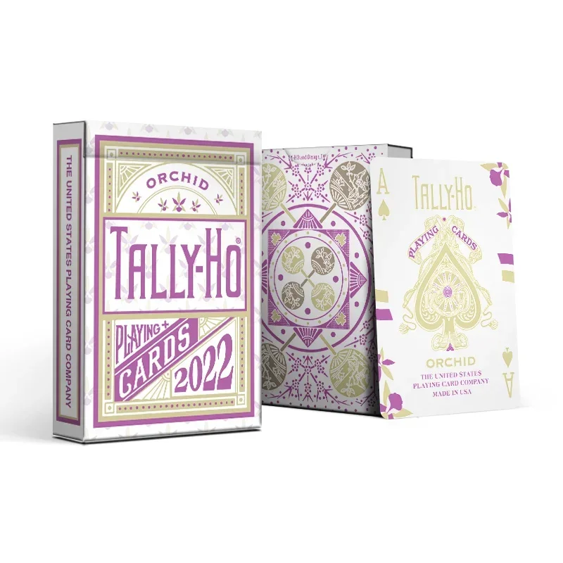 Tally-Ho Orchid Playing Cards Deck Card Games Magic Tricks