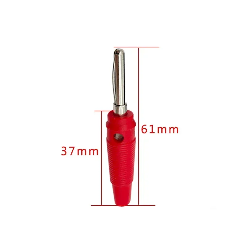 10pcs 4mm Banana Plugs Connector Male Plug Audio Speaker Cable Connector Red & Black Banana Connector Set for DIY Electronics