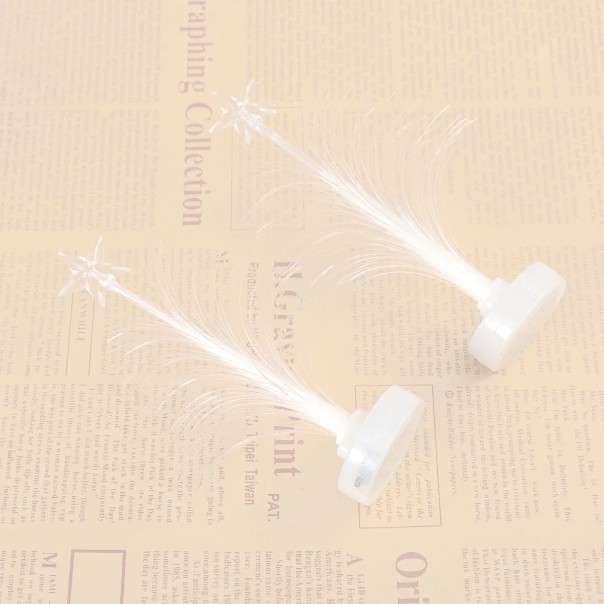 4 pièces LED arbre de noël veilleuse lampe de bureau décor de fête lumière en Fiber optique pour magasin à domicile inclus