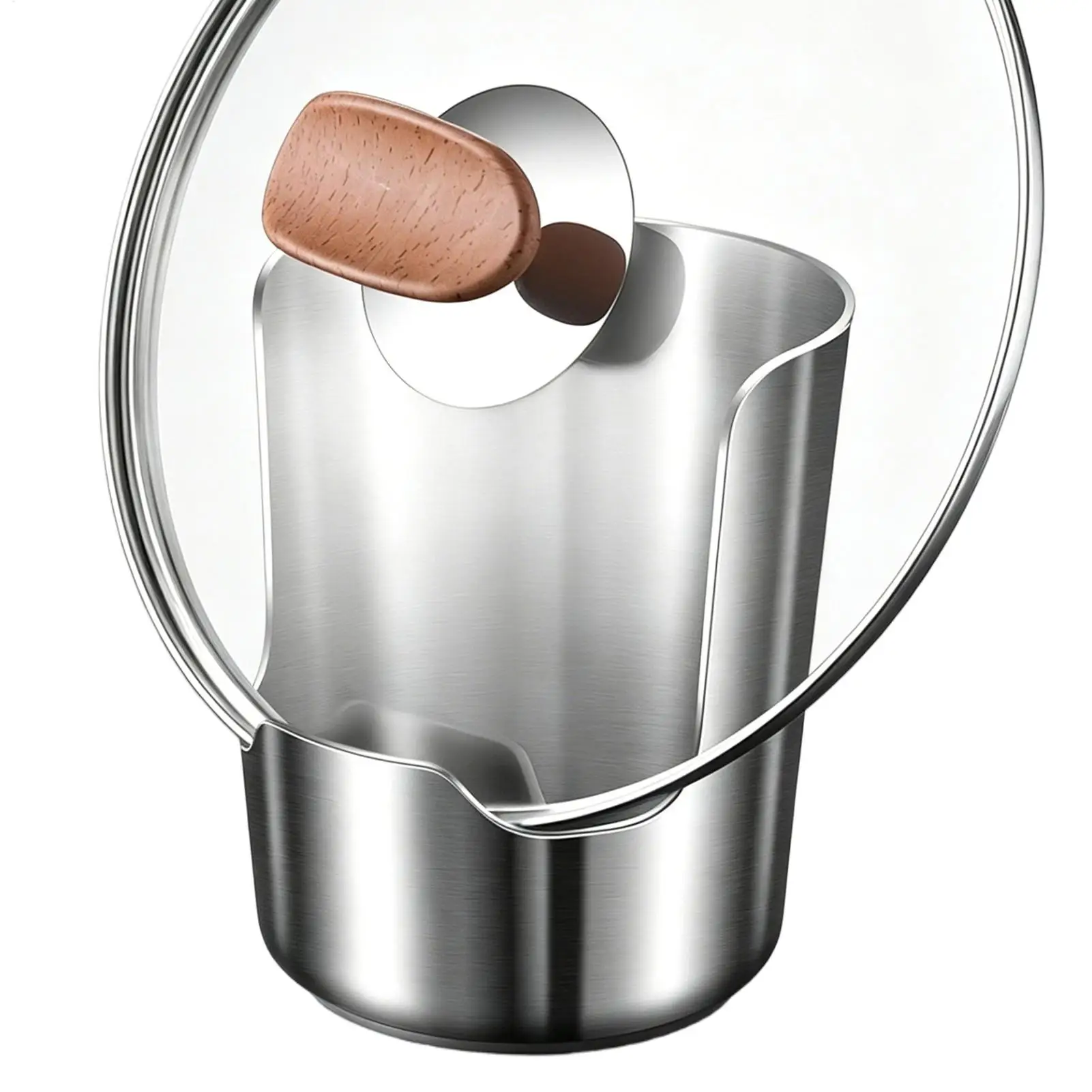 304 Stainless Steel Spoon Holder Pot Lid Holder Heavy-Duty Kitchen Utensil Storage Rack Vertical Stable Organizer Spoon Rest