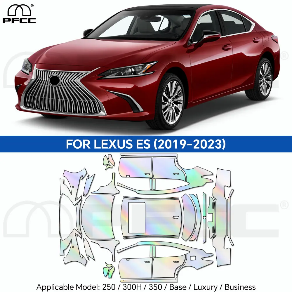 For Lexus ES 250 300H 350 2019-2023 Paint Protection Film Car Body Bra Kit Sticker TPU PPF Pre Cut Accessories Transparent