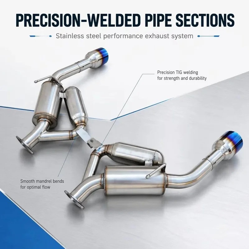 Perfectly Customized Performance Cat Back Exhaust Muffler Specifically Designed for Infiniti M37/M25 /M35/G37 COUPE 2.5/3.5/3.7