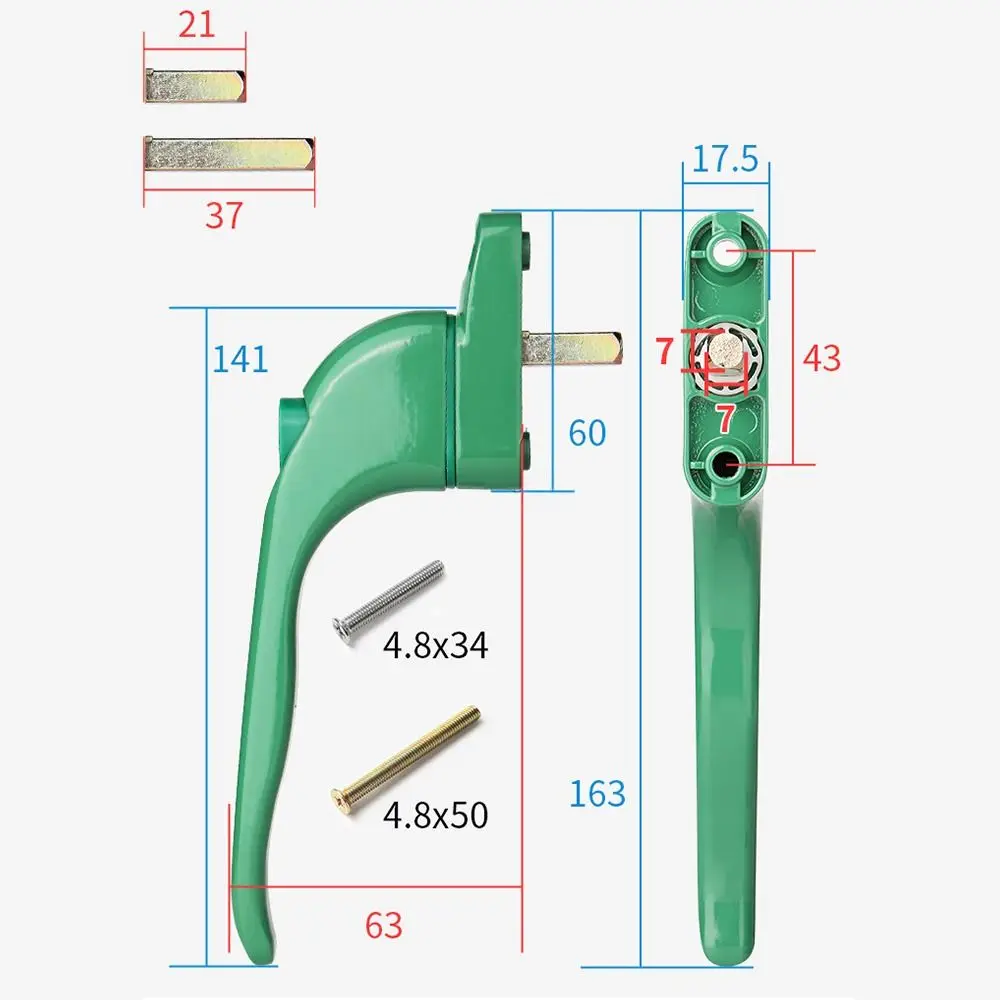 Spindle Universal Locking Door Handles Latch Locks Window Handle Double Glazing