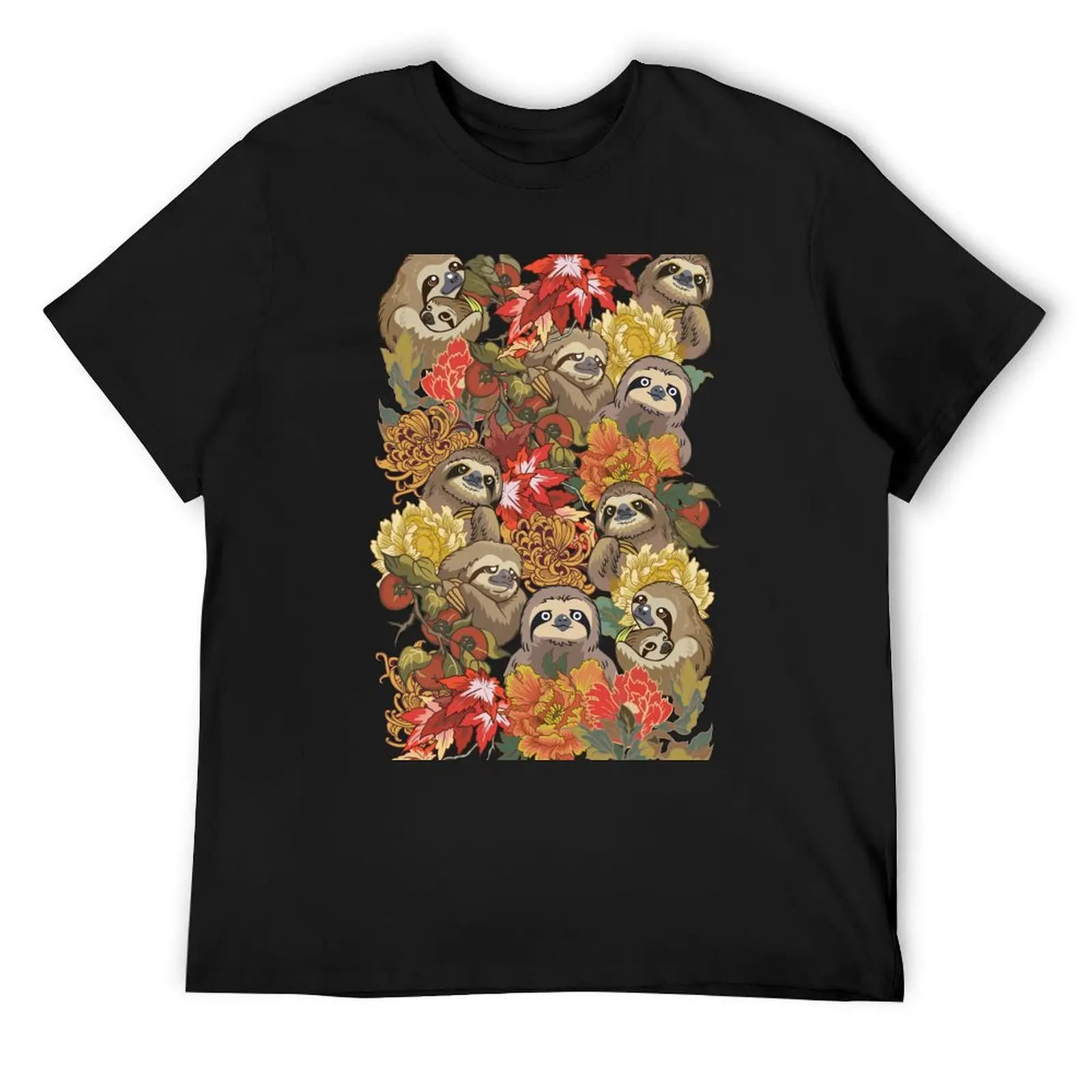 

Because Sloths Autumn T-Shirt Luxury man baggy shirts Anime t-shirt Short sleeve tee mens fashion