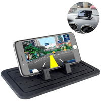 Car Dashboard Phone Holder Pad For iPhone 16 15 Por Max Samsung Xiaomi Pro Antiskid Non-slip Mat Soft Silicone Mount Phone Stand
