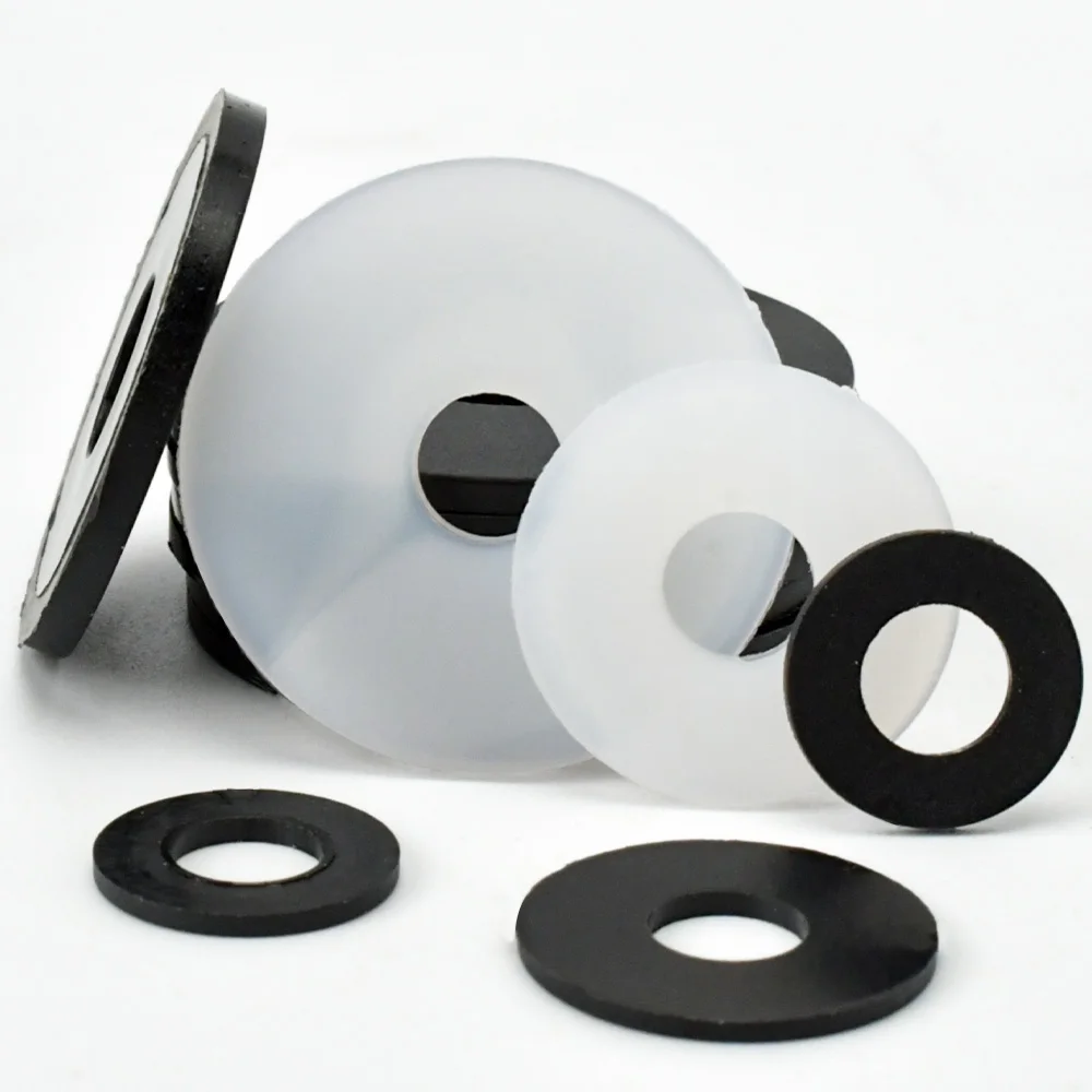 أبيض أسود البلاستيك النايلون شقة غسالة M2 M2.5 M3 M4 M5 M6 M8 M10 M12 M14 M16 M18 M20 M22 M24 طائرة فاصل العزل طوقا الدائري #5