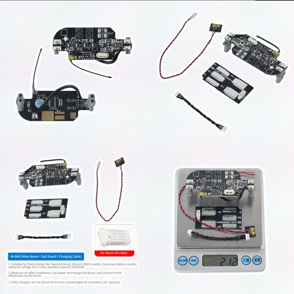 /4K /1080P /Protection Board Motherboard 16V For Battery Management System Repair Part For For Xiaomi For Feimi For Aerial Devic