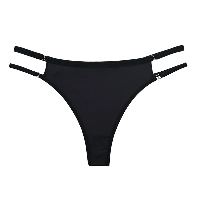 Lingerie fĂ©minine Sexy, Double bande, ceinture, Patchwork, string en soie glacĂ©e, sous-vĂȘtements fĂ©minins, Lingerie intime, Panti