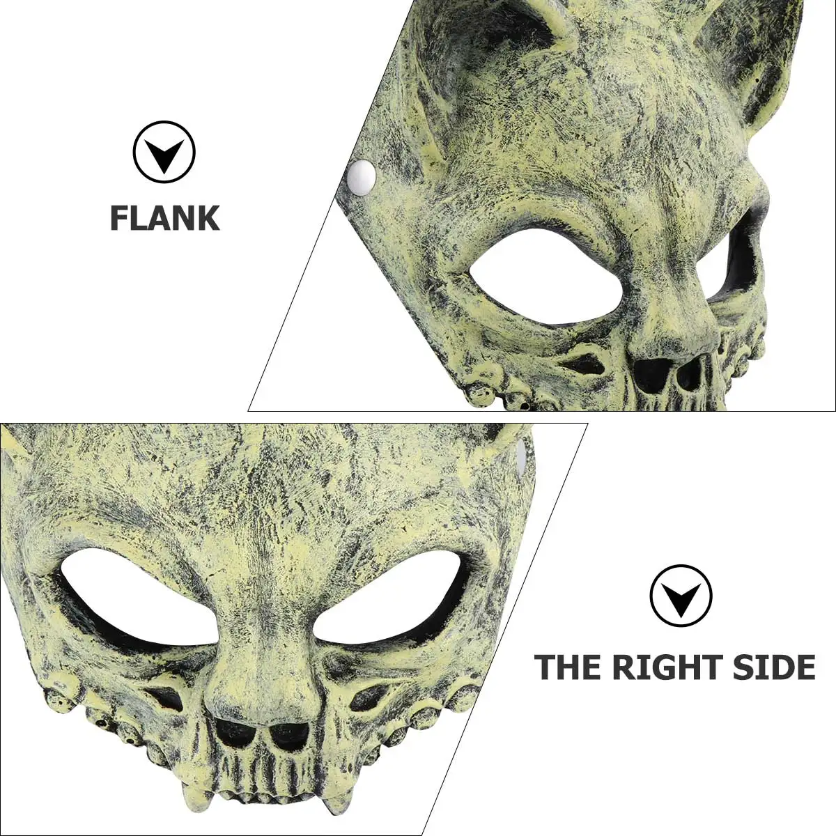 

Skull Mask Halloween Horror Party Costume Novelty Pu Foam Scary Masks for Cosplay Prank Funny Headwear Glasses Accessory Trick