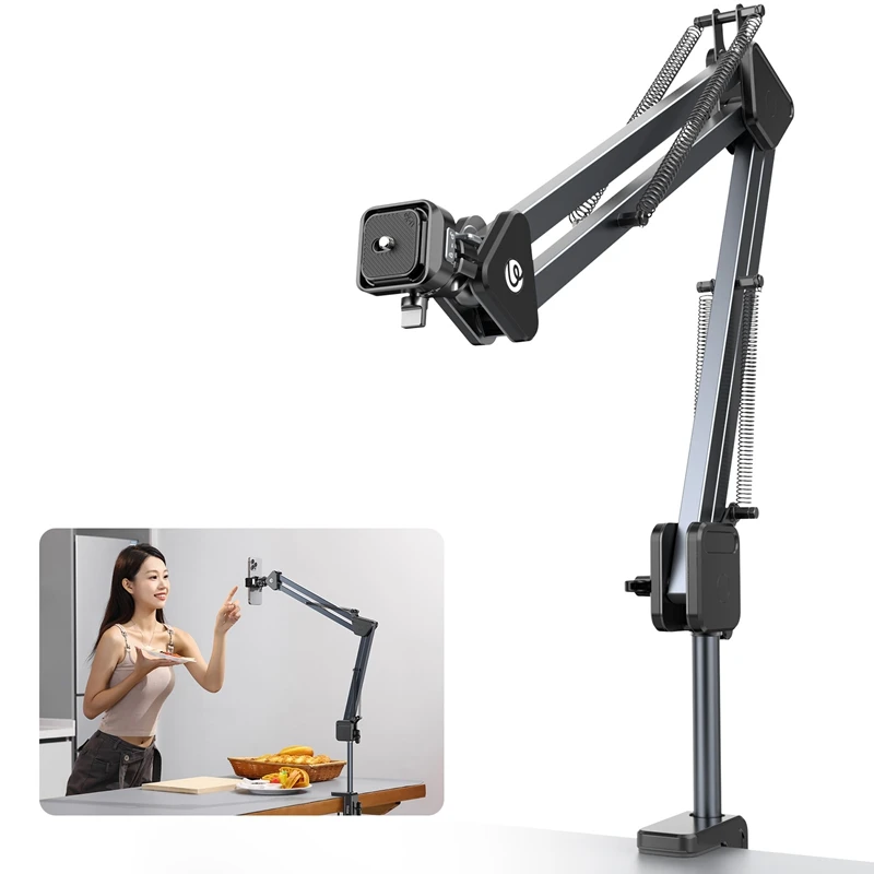 Ulanzi TH04 Overhead Camera Mount 2kg Load 360° Ball Head for Camera Microphone Smartphone Photography Livestreaming Studio Shot
