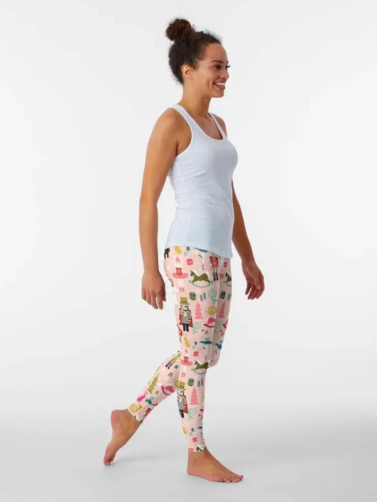 The Nutcracker - Blush by Andrea Lauren Leggings sport pants Jogger pants gym's clothing Womens Leggings