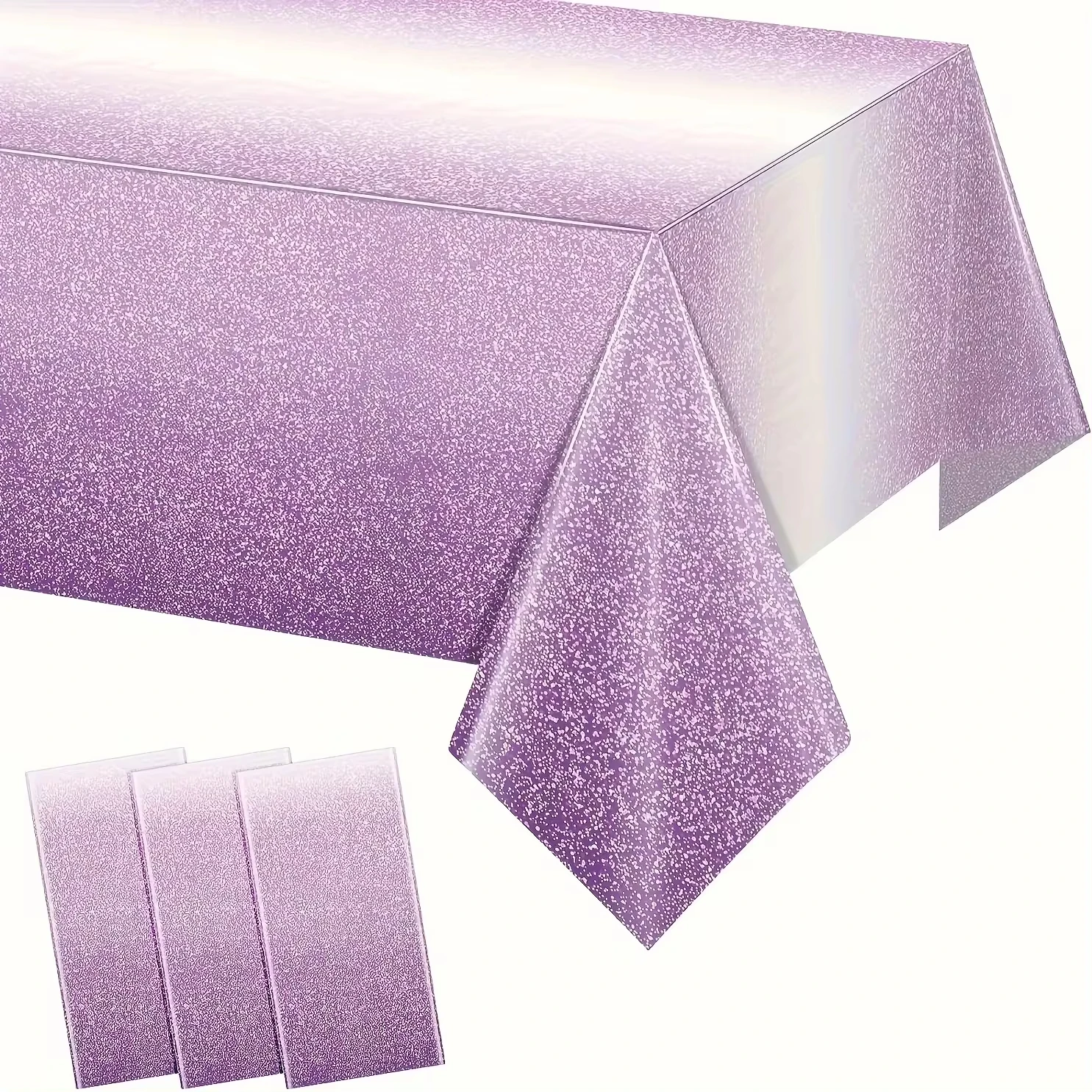 

Ombre Purple Tablecloth for Parties Gradient Pastel Purple Disposable Rectangle Table Cover Purple Sprinkle Table Anniversary