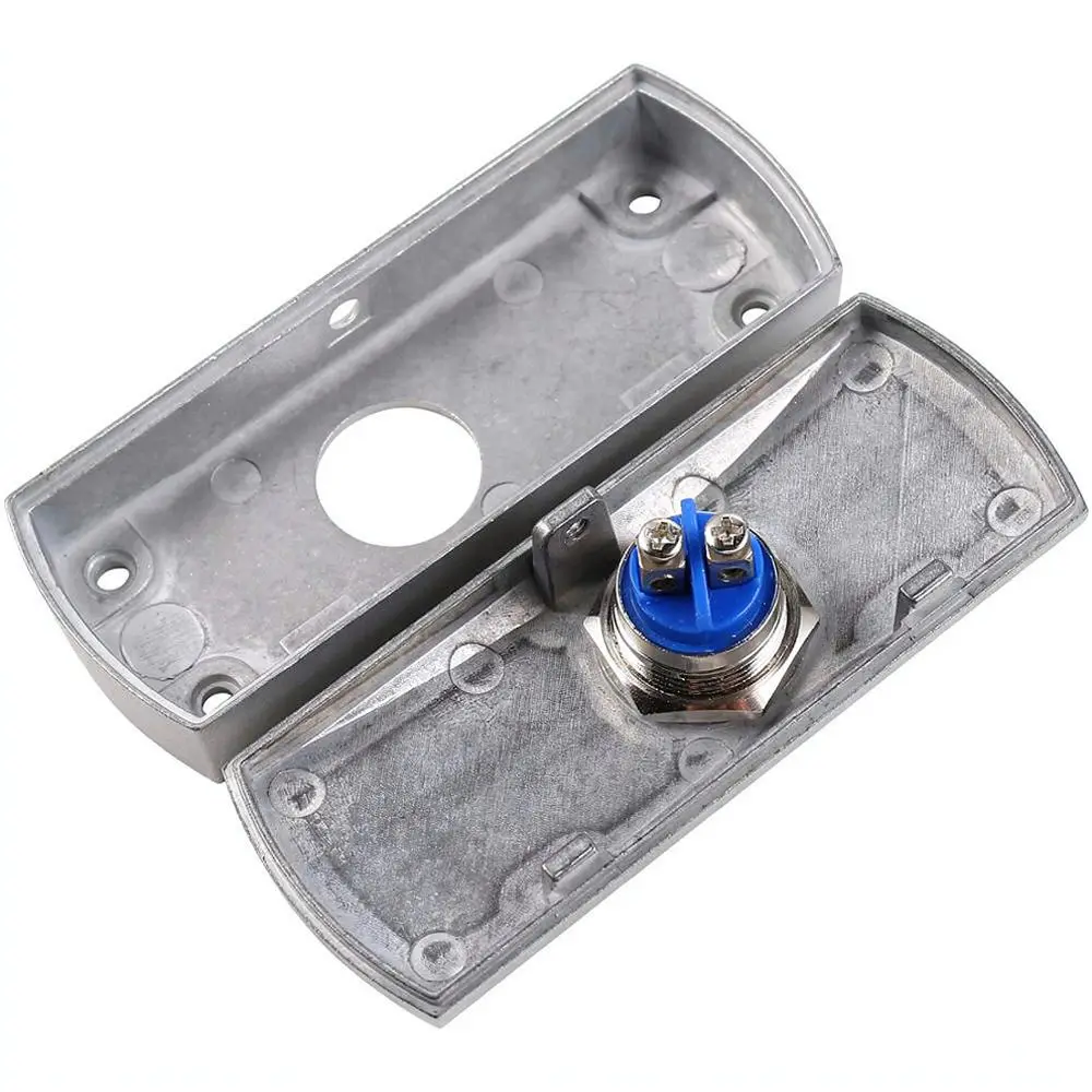 Narrow Stainless Steel Metal Push Button Surface Mounted Door Exit Switch For Commercial Access Control Hardware